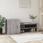 Szürke sonoma színű szerelt fa cipősszekrény 130 x 35 x 54 cm