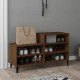 Barna tölgyszínű szerelt fa cipősszekrény 102x36x60 cm