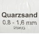 Szűrőhomok 25 kg 0,8-1,6 mm