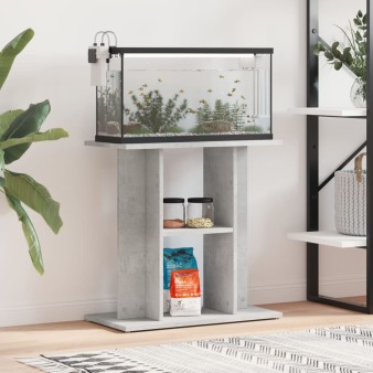 Betonszürke akváriumállvány 60 x 30 x 60 cm rétegelt fából