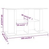 Barna tölgyszínű szerelt fa akváriumi állvány 100x40x60 cm Barna tölgyszínű szerelt fa akváriumi állvány 100x40x60 cm