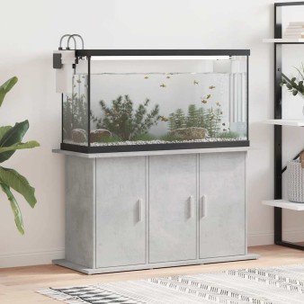 Betonszürke akváriumállvány 101 x 41 x 58 cm rétegelt fából