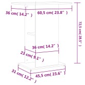 Sonoma tölgyfa akváriumállvány 60,5 x 36 x 72,5 cm rétegelt fából