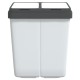 Fehér dupla szemeteskuka 2x25 l