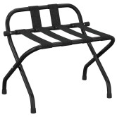 Fekete bőröndtartó háttámlával 56 x 39 x 52 cm Fekete bőröndtartó háttámlával 56 x 39 x 52 cm
