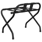 Fekete bőröndtartó háttámlával 56 x 39 x 52 cm Fekete bőröndtartó háttámlával 56 x 39 x 52 cm