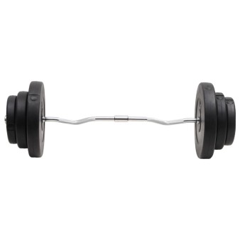 Hajlított súlyzórúd súlytárcsákkal 60 kg