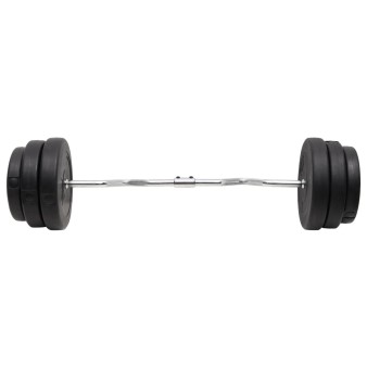 Hajlított súlyzórúd súlytárcsákkal 90 kg