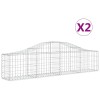 2 db íves horganyzott vas gabion kosár 200x30x40/60 cm