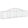 4 db íves horganyzott vas gabion kosár 200x30x40/60 cm