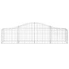 4 db íves horganyzott vas gabion kosár 200x30x40/60 cm