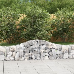 10 db íves horganyzott vas gabion kosár 200x30x40/60 cm