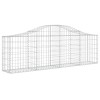 2 db íves horganyzott vas gabion kosár 200x30x60/80 cm