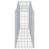 2 db íves horganyzott vas gabion kosár 200x30x60/80 cm