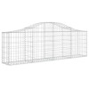 3 db íves horganyzott vas gabion kosár 200x30x60/80 cm