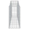3 db íves horganyzott vas gabion kosár 200x30x60/80 cm
