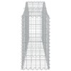 4 db íves horganyzott vas gabion kosár 200x30x60/80 cm