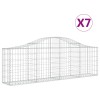 7 db íves horganyzott vas gabion kosár 200x30x60/80 cm