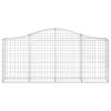 2 db íves horganyzott vas gabion kosár 200x30x80/100 cm