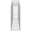 4 db íves horganyzott vas gabion kosár 200x30x80/100 cm