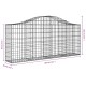 10 db íves horganyzott vas gabion kosár 200x30x80/100 cm