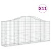 11 db íves horganyzott vas gabion kosár 200x30x80/100 cm