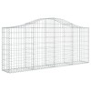11 db íves horganyzott vas gabion kosár 200x30x80/100 cm
