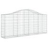 15 db íves horganyzott vas gabion kosár 200x30x80/100 cm