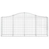 15 db íves horganyzott vas gabion kosár 200x30x80/100 cm
