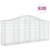 20 db íves horganyzott vas gabion kosár 200x30x80/100 cm
