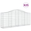 25 db íves horganyzott vas gabion kosár 200x30x80/100 cm