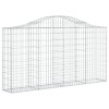 3 db íves horganyzott vas gabion kosár 200x30x100/120 cm