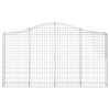 6 db íves horganyzott vas gabion kosár 200x30x100/120 cm