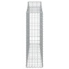 6 db íves horganyzott vas gabion kosár 200x30x100/120 cm