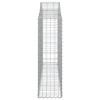 7 db íves horganyzott vas gabion kosár 200x30x100/120 cm