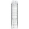 8 db íves horganyzott vas gabion kosár 200x30x100/120 cm