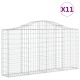 11 db íves horganyzott vas gabion kosár 200x30x100/120 cm