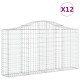 12 db íves horganyzott vas gabion kosár 200x30x100/120 cm