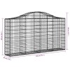 13 db íves horganyzott vas gabion kosár 200x30x100/120 cm