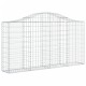 15 db íves horganyzott vas gabion kosár 200x30x100/120 cm