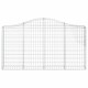 15 db íves horganyzott vas gabion kosár 200x30x100/120 cm