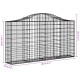 15 db íves horganyzott vas gabion kosár 200x30x100/120 cm