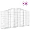 18 db íves horganyzott vas gabion kosár 200x30x100/120 cm
