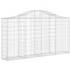 18 db íves horganyzott vas gabion kosár 200x30x100/120 cm