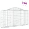 20 db íves horganyzott vas gabion kosár 200x30x100/120 cm