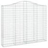 2 db íves horganyzott vas gabion kosár 200x30x160/180 cm