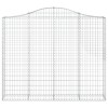2 db íves horganyzott vas gabion kosár 200x30x160/180 cm