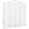 2 db íves horganyzott vas gabion kosár 200 x 30 x 200/220 cm