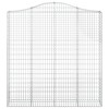 2 db íves horganyzott vas gabion kosár 200 x 30 x 200/220 cm
