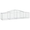 2 db íves horganyzott vas gabion kosár 200x50x40/60 cm